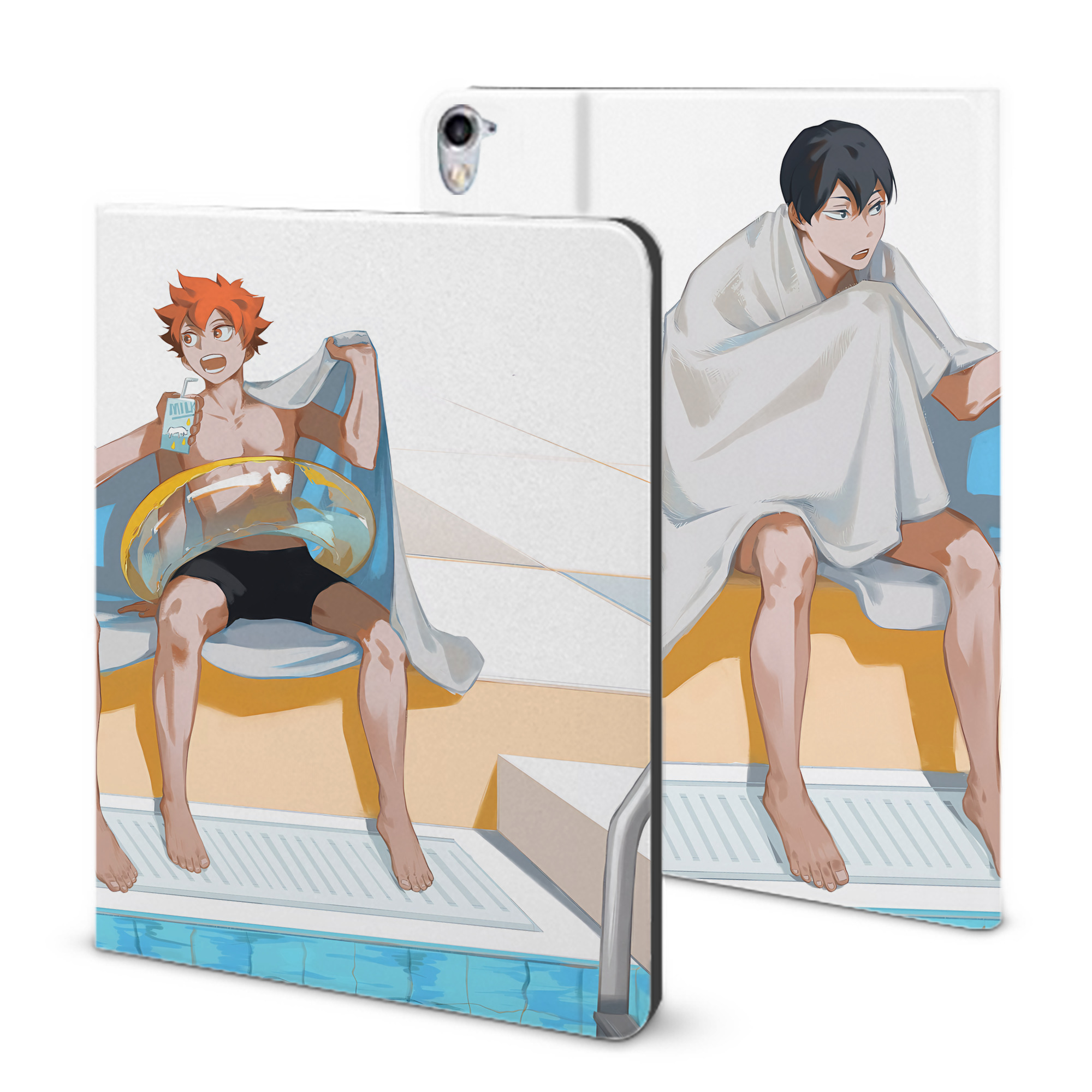 （画像用） ハイキュー!! Haikyu!! IPad ケース ブック型 PUレザー TPU 耐衝撃 軽量 薄型 ペン収納なし 全面保護 IPad 各モデル対応